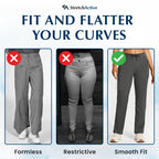StretchActive - Women's Ultra Stretch Ice Silk Comfort Casual Pants