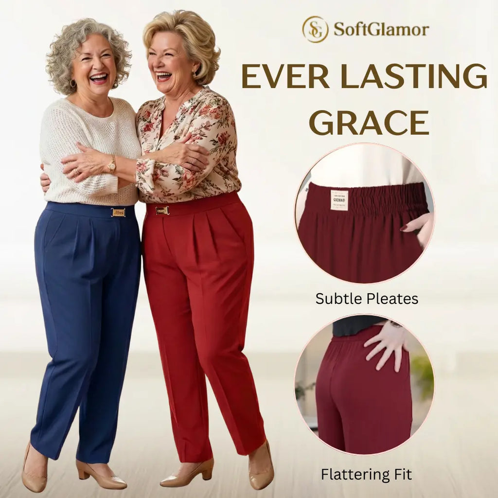 SoftGlamor - Women's Ultra Soft Perfect Drape Pull-On Pants