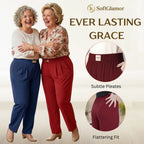 SoftGlamor - Women's Ultra Soft Perfect Drape Pull-On Pants