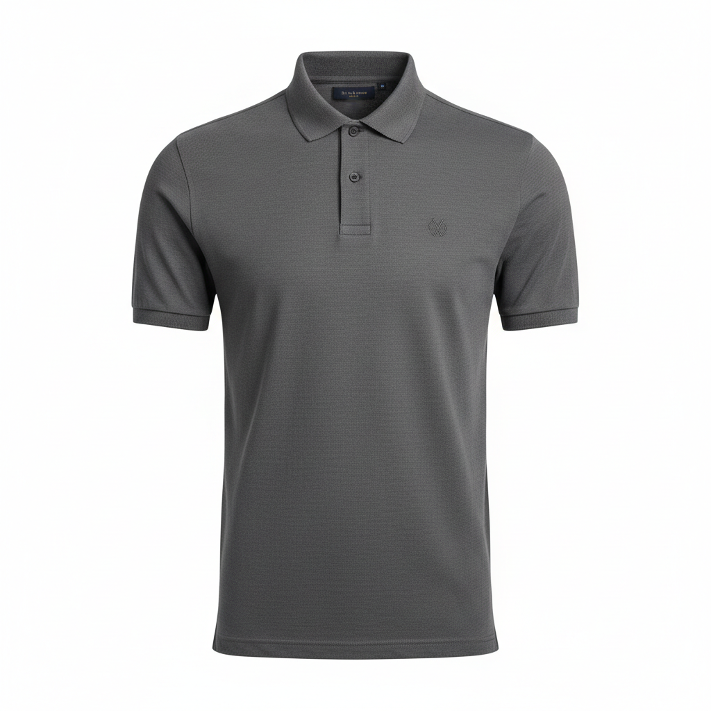Áo polo xám than Charcoal Pro nhìn từ phía trước