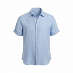 Linen Blue Shirt - White Background Hero