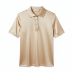 Women's Silk-Blend Polo Top - Square Studio