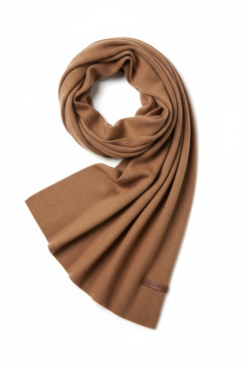 Merino Wool Scarf - Studio Draped View