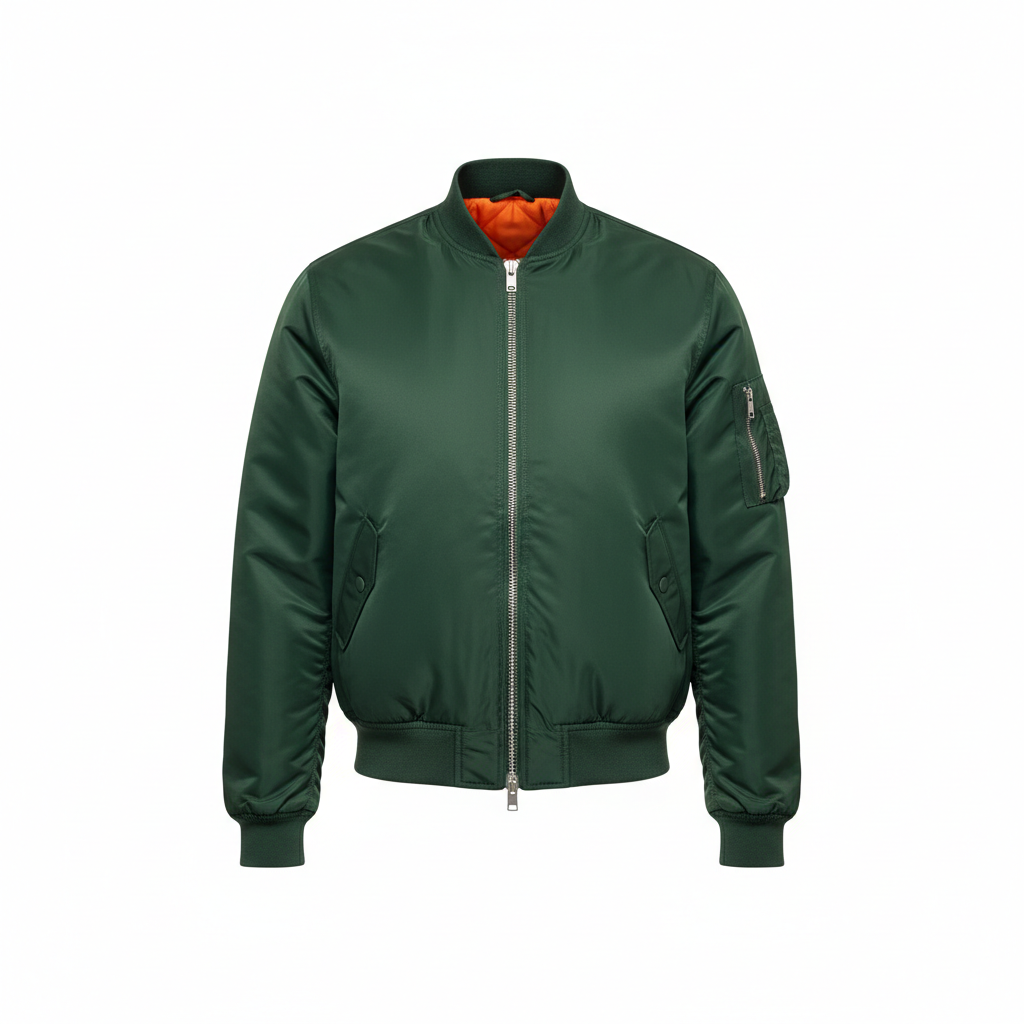 Classic Bomber Jacket - White Background Hero