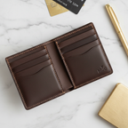 Leather Card Holder Wallet - Flat Lay