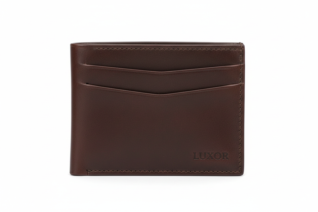 Leather Card Holder Wallet - Studio Front View