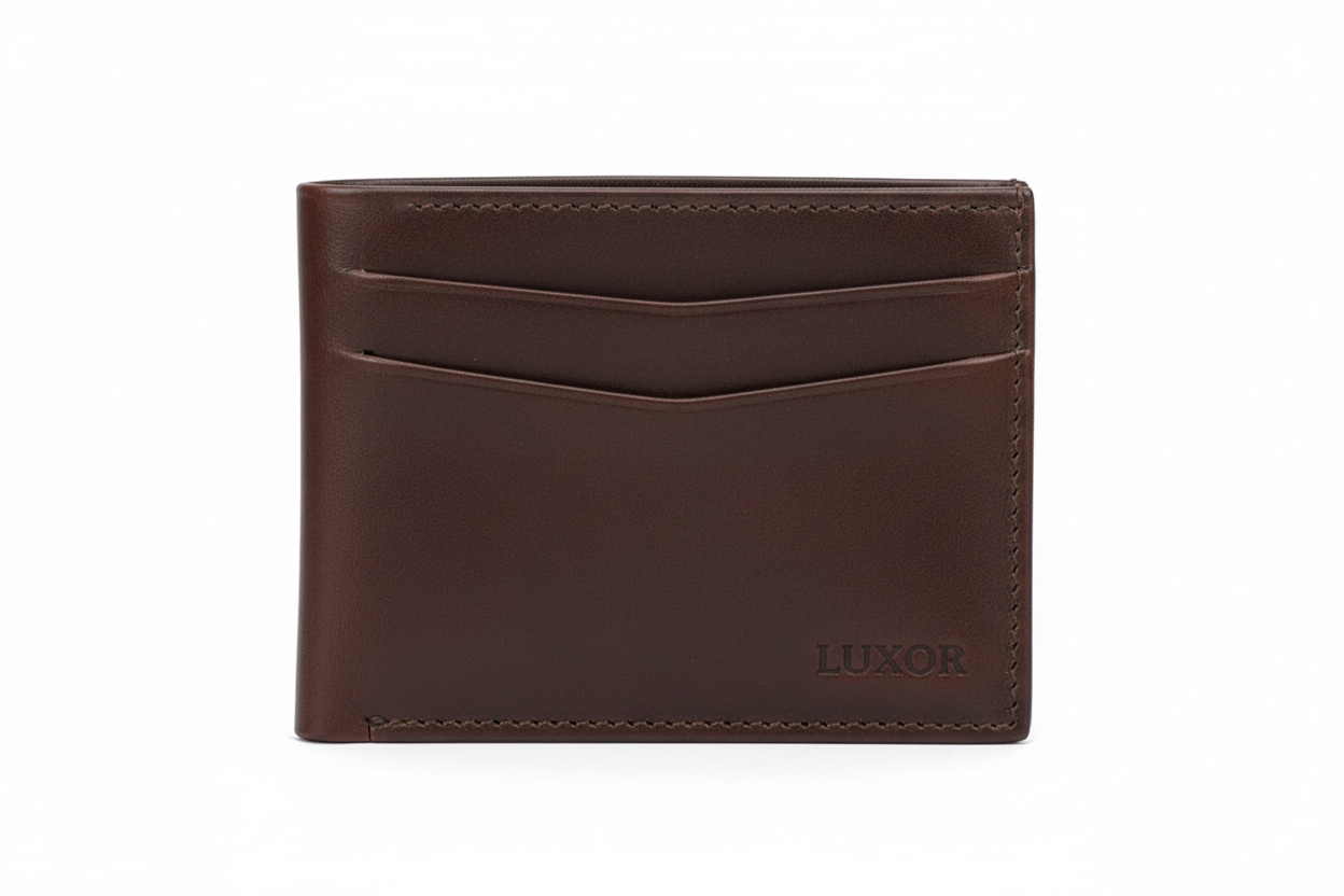 Leather Card Holder Wallet - Studio Front View