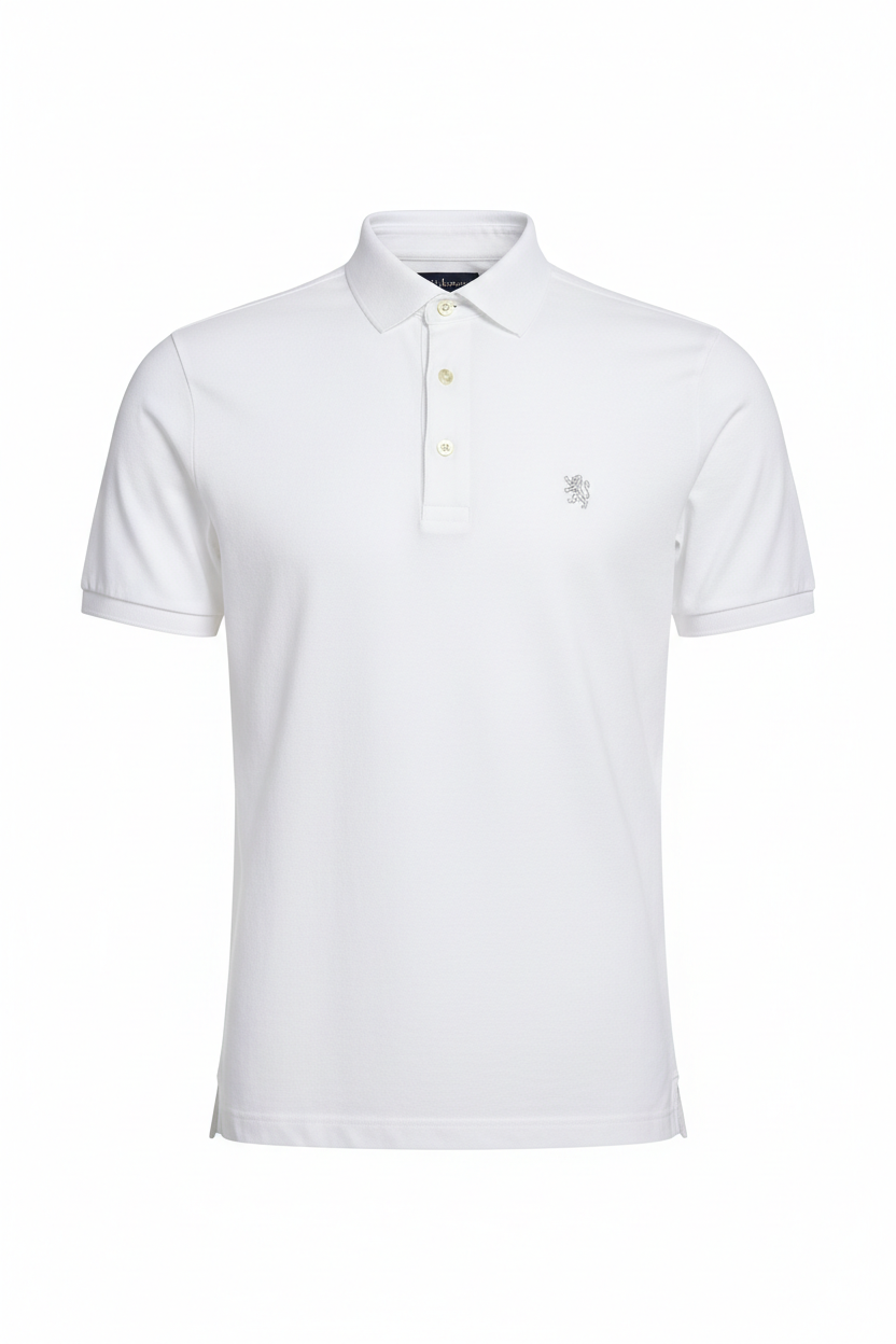 Slim Fit Oxford Polo - Studio Front View