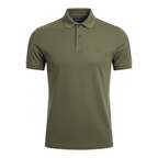 Áo polo xanh rêu Olive Comfort nhìn từ phía trước