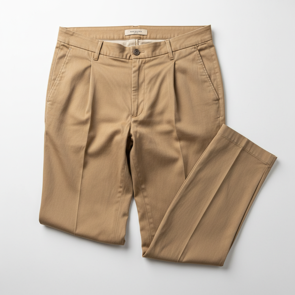 Premium Chino Trousers - Flat Lay