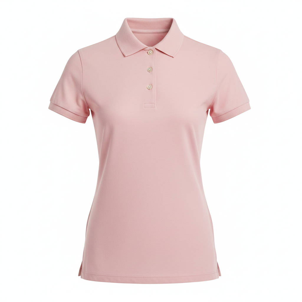 Women's Fitted Polo Shirt - White Background Hero