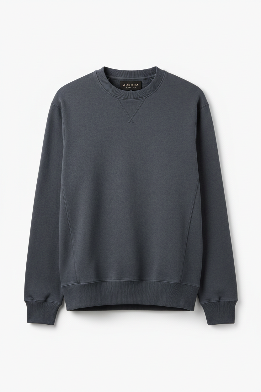 Luxury Crewneck Sweatshirt - Studio Front View