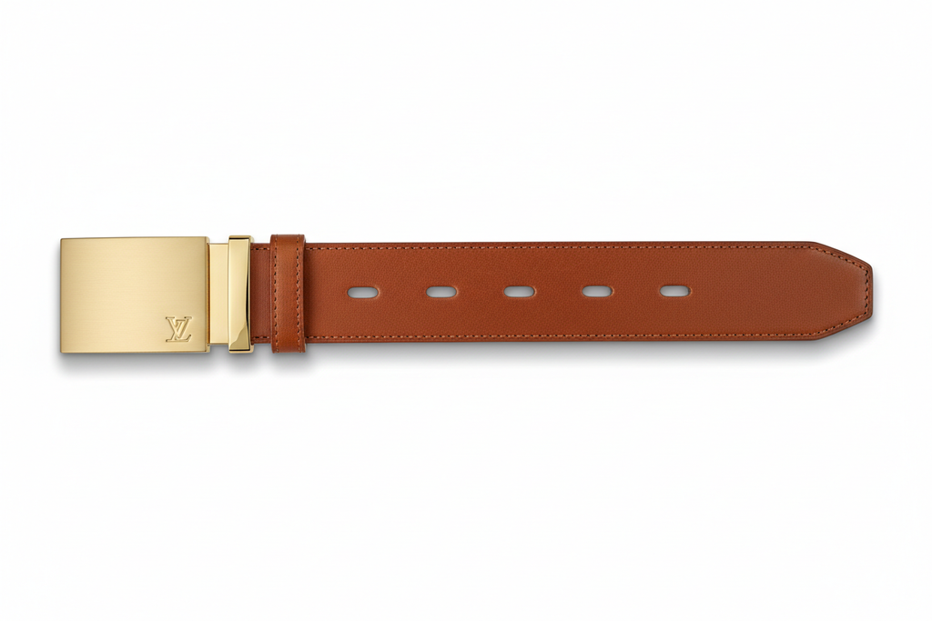 Premium Leather Belt - Studio View