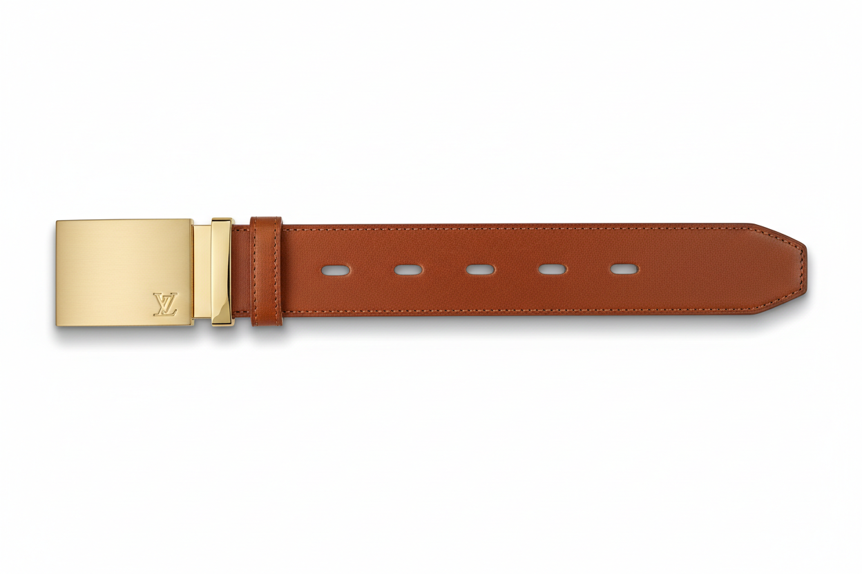 Premium Leather Belt - Studio View