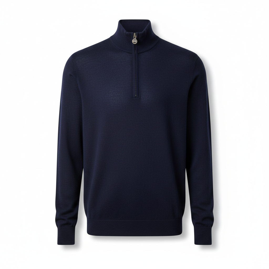 Merino Quarter-Zip Pullover - Square Studio