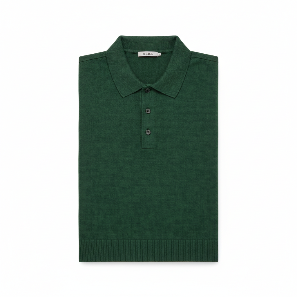 Merino Wool Polo Shirt - Square Studio
