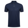 Áo polo xanh navy Essential nhìn từ phía trước
