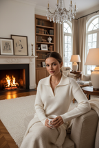 Women's Merino Polo Sweater - Lifestyle