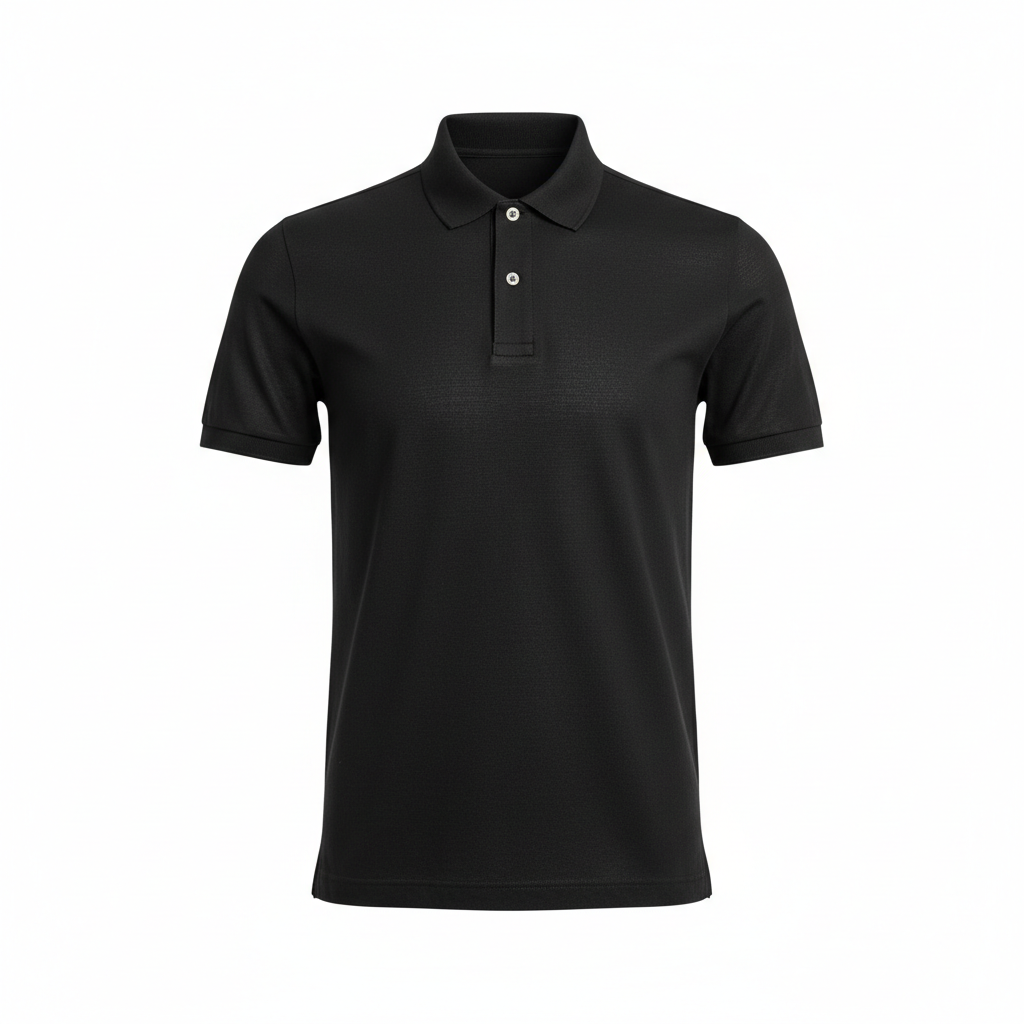 Polo Black Premium - White Background Hero