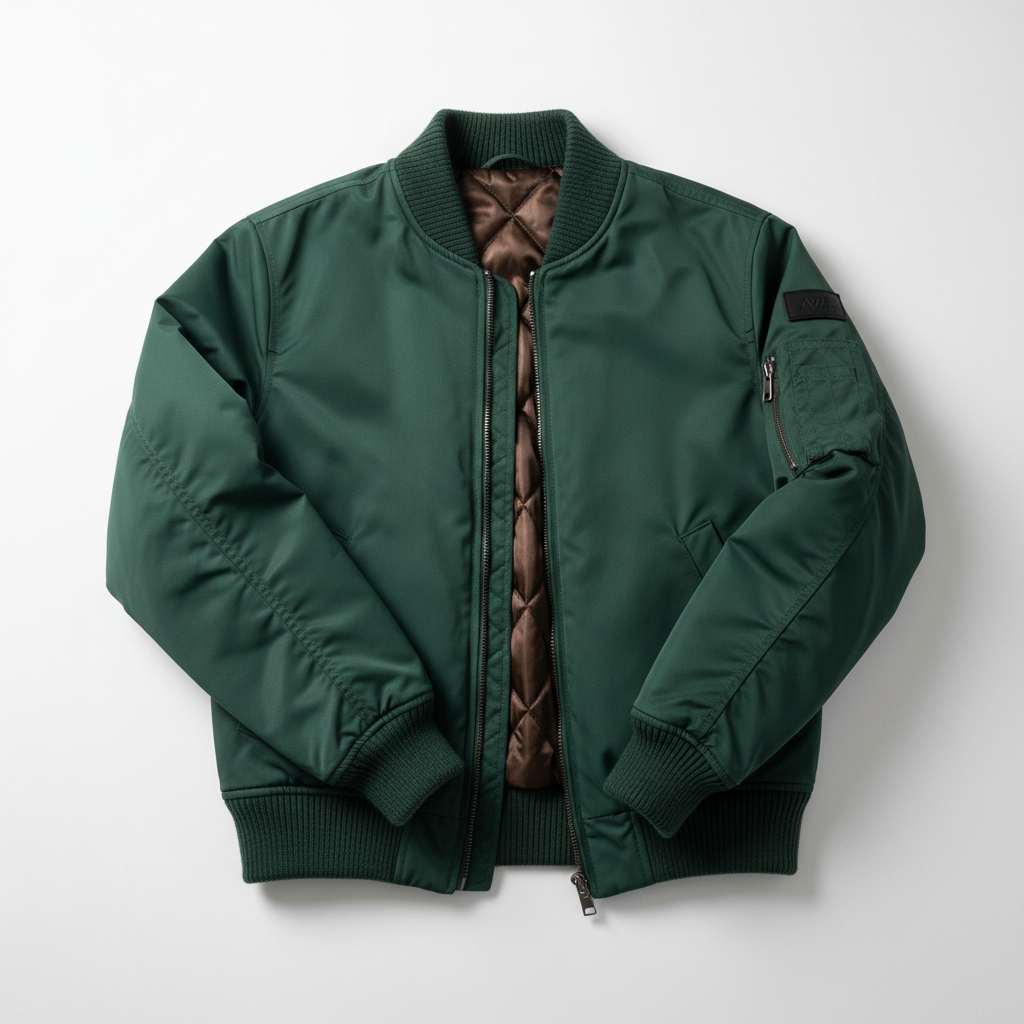 Classic Bomber Jacket - Flat Lay