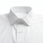Oxford White Shirt collar and button detail