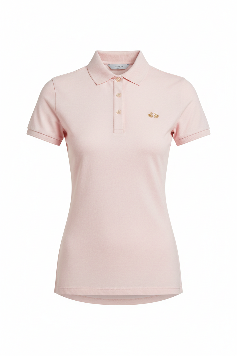 Women's Fitted Polo Shirt - Studio Front View