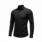 Slim Black Shirt - White Background Hero