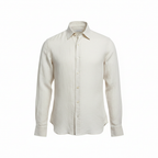 Tailored Linen Shirt - White Background Hero
