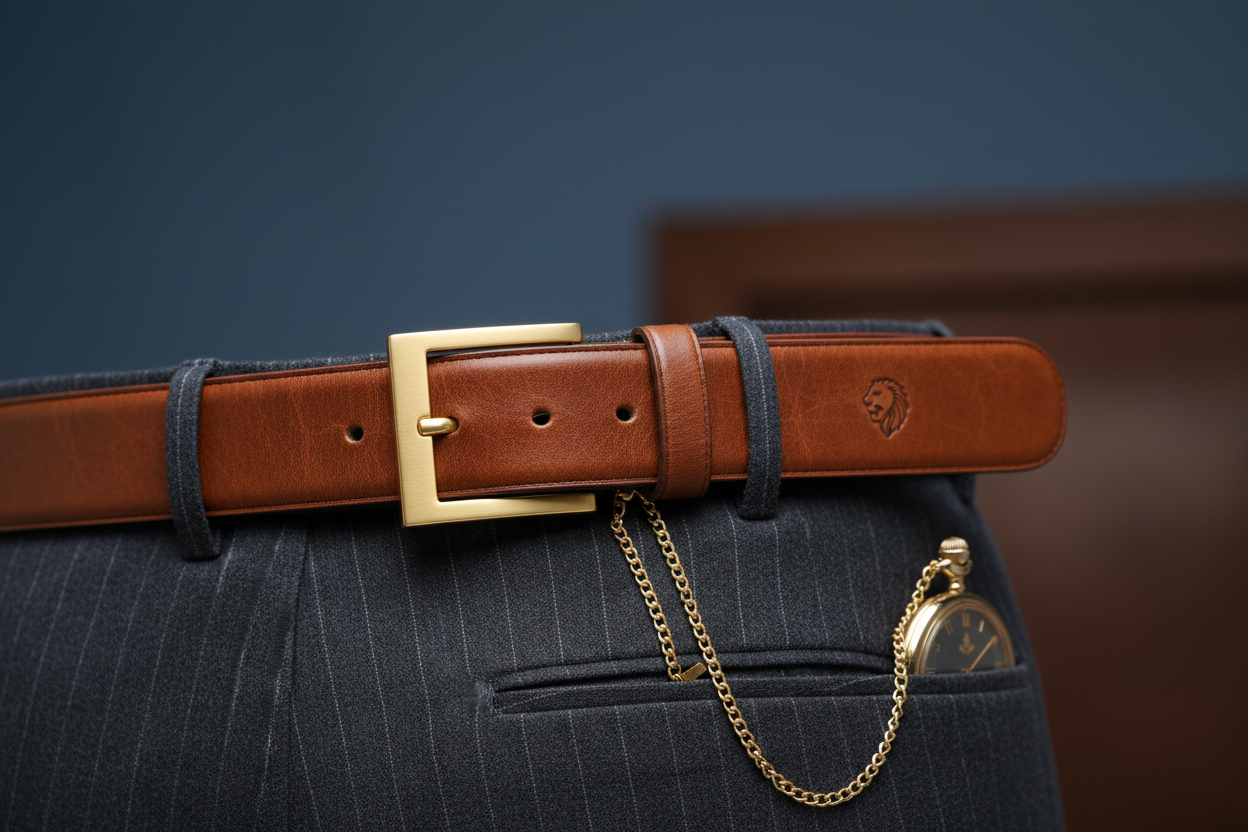 Premium Leather Belt - Detail