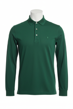Long Sleeve Polo Shirt - Studio Front View