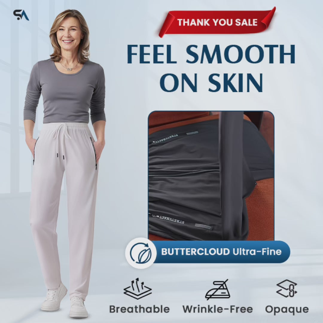 StretchActive - Women's Ultra Stretch Ice Silk Comfort Casual Pants