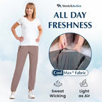 StretchActive - Women's Ultra Stretch Ice Silk Comfort Casual Pants