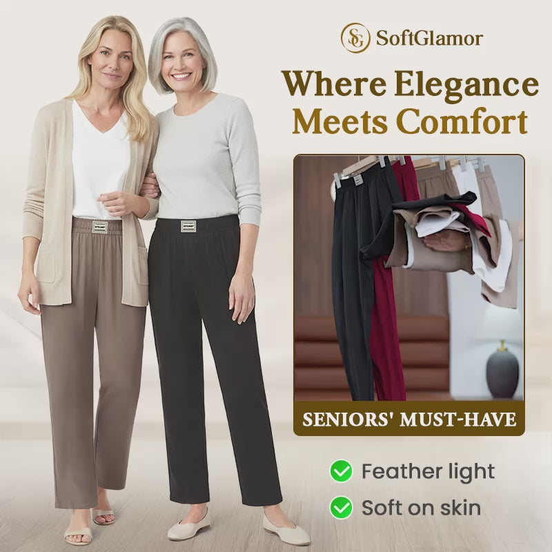 SoftGlamor - Women's Ultra Soft Perfect Drape Pull-On Pants