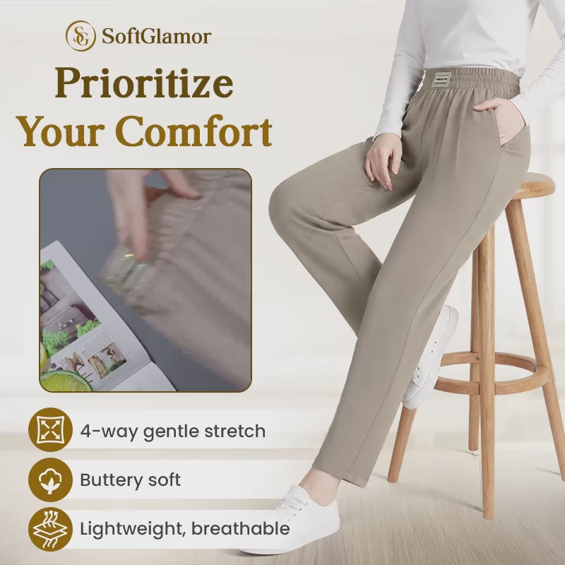 SoftGlamor - Women's Ultra Soft Perfect Drape Pull-On Pants