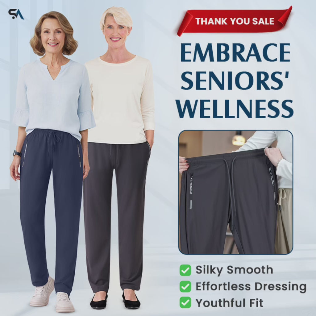 StretchActive - Women's Ultra Stretch Ice Silk Comfort Casual Pants